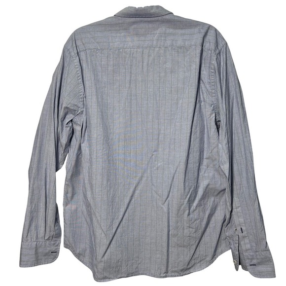 UNTUCKIT Mens XL Button Down Shirt Long Sleeve Blue Green Plaid Casual - Picture 3 of 5